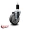 Service Caster 4'' Thermoplastic Rubber Wheel Swivel 1-3/8'' Expanding Stem Caster SCC-EX20S414-TPRB-138 - alternate 2